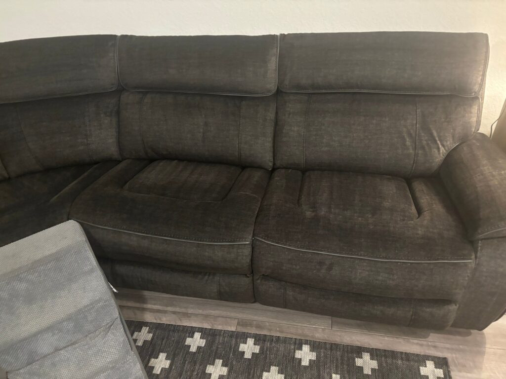 Microfiber Sectional Sofa Cleaning Project in San Antonio TX 78253